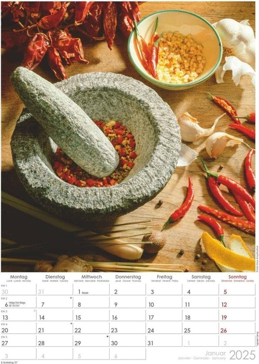 Immagine prodotto Alpha Edition Calendario con immagini di erbe e spezie 2025, 29,7x42cm, calendario di alta qualità (Copertina rigida, Tedesco)
