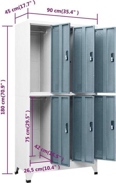 Produktbild VidaXL Davin (90 x 45 x 180 cm)