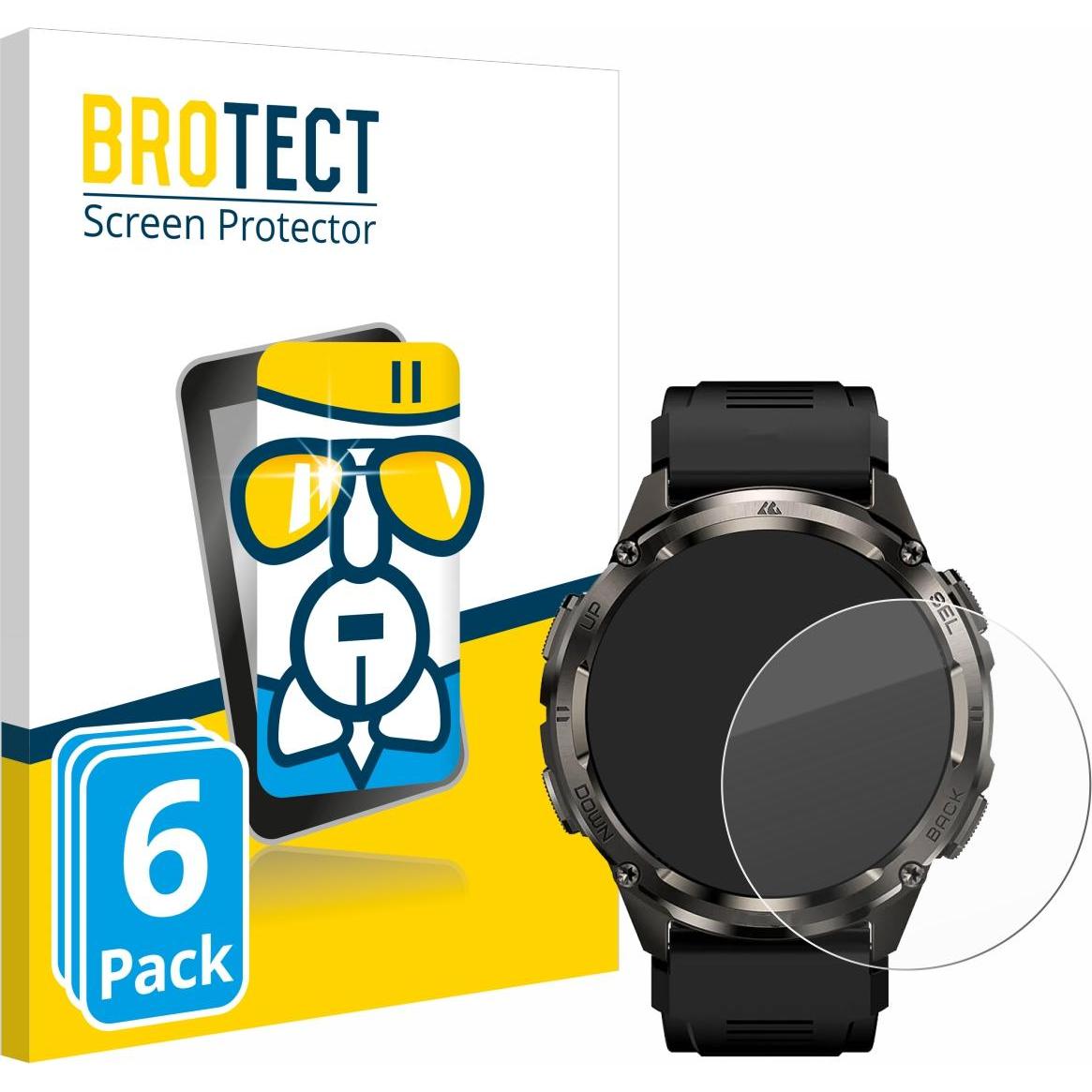 BROTECT Schutzglas Schutzfolie Displayschutz Display Schutz Glas Folie klar, Smartwatch Schutzfolie, Transparent