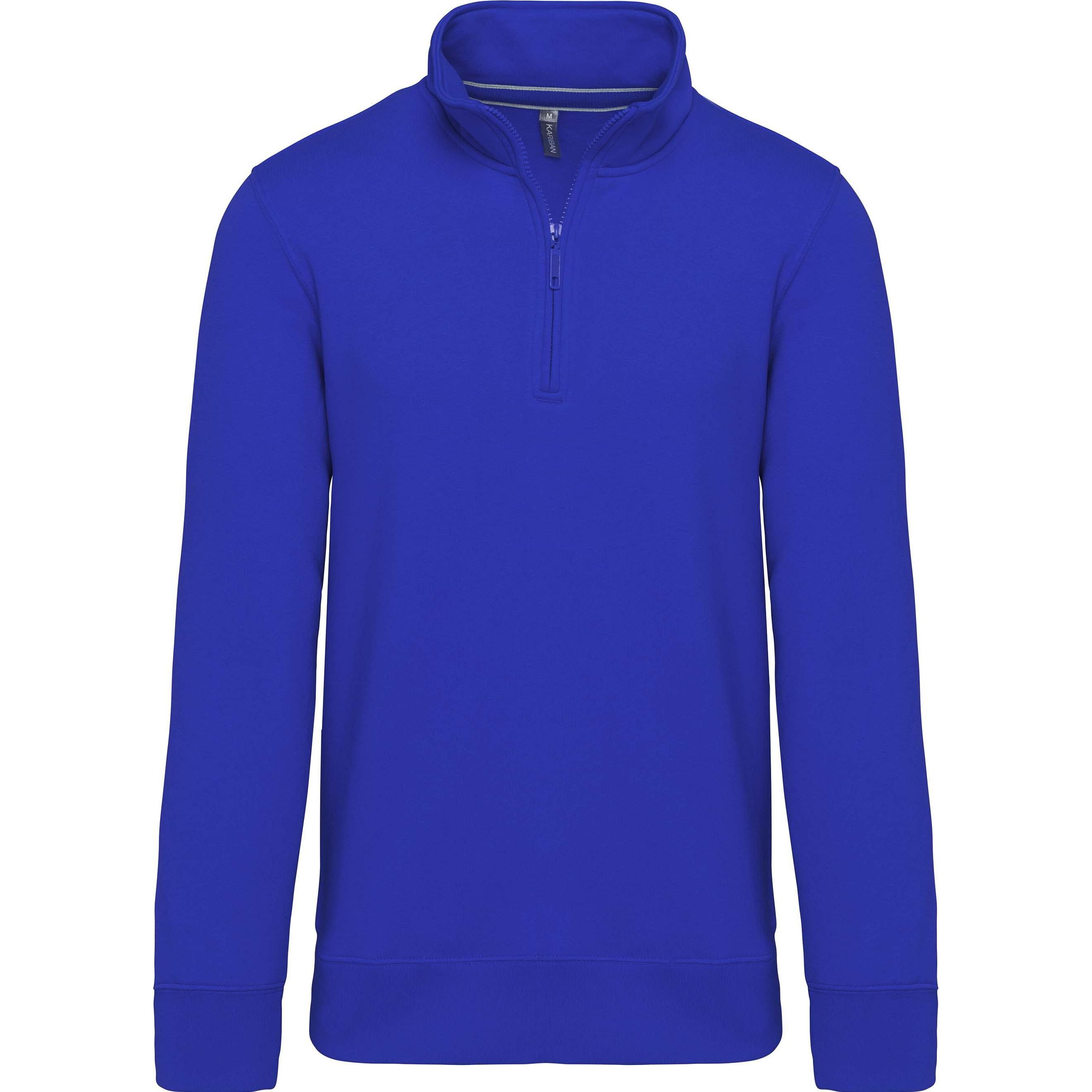 Kariban, Herren, Pullover, Col Zippé, Schwarz, (XS)