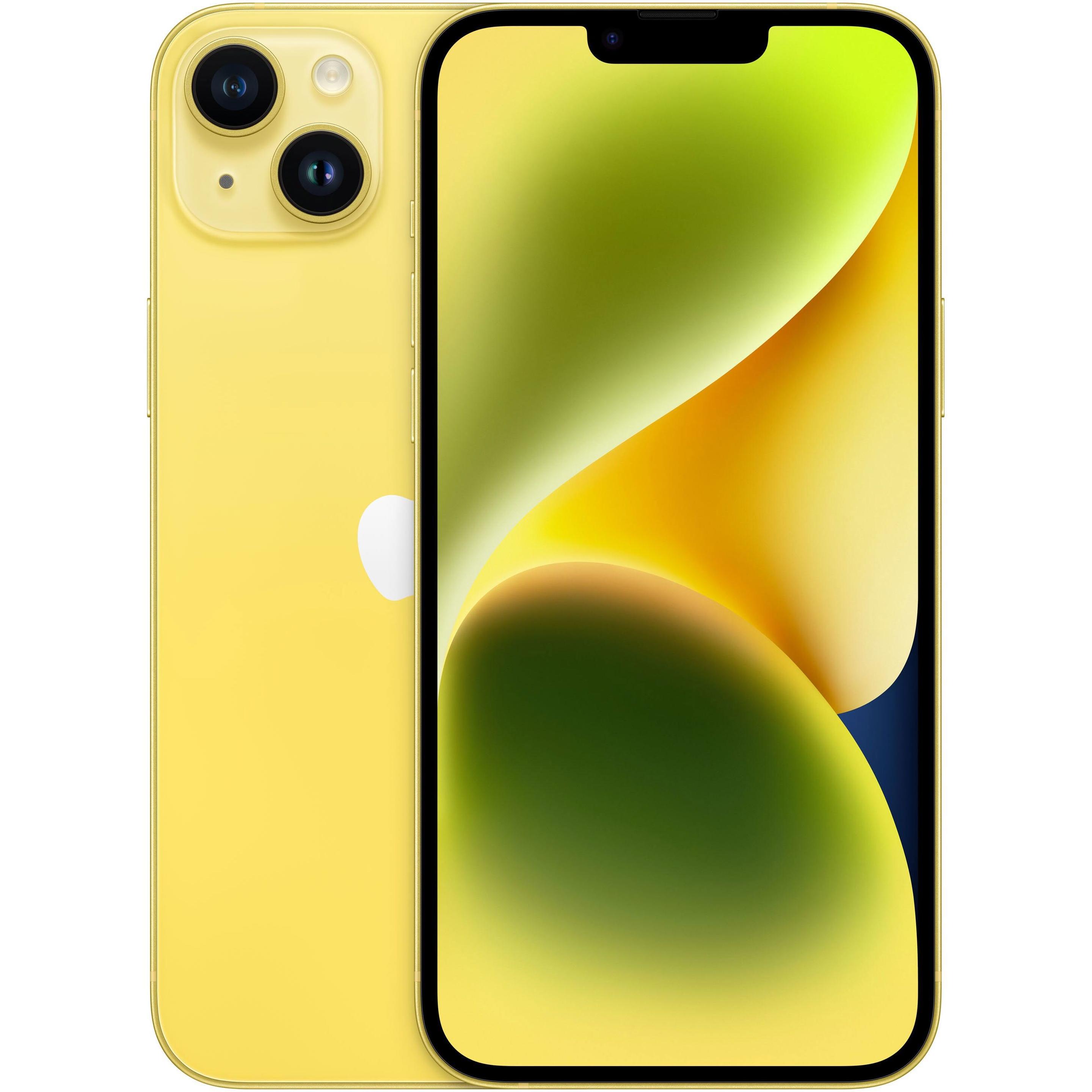 Apple iPhone 14 Plus (512 GB, Yellow, 6.70", SIM + eSIM, 12 Mpx, 5G), Smartphone, Gelb