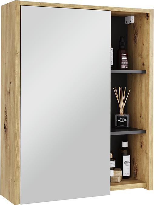 Produktbild Vicco Badspiegelschrank Viola, Artisan/Grau, 60 x 75 cm mit offenen Regalen