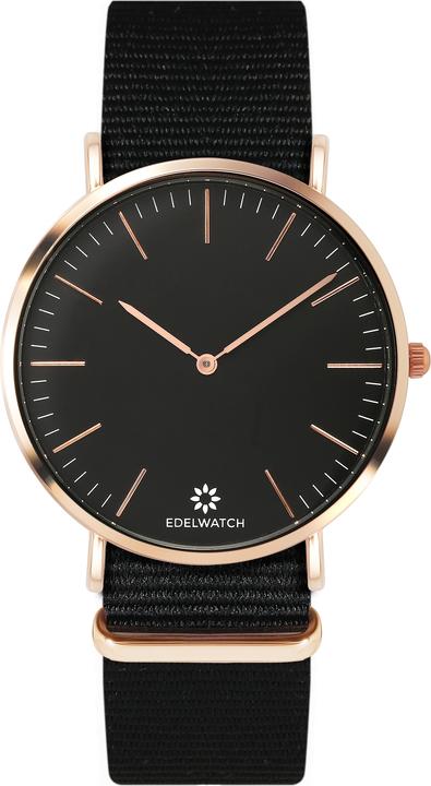 Image du produit Edelwatch Montre 41 mm (Men) cadran doré fond noir (pile non incluse) Bracelet noir