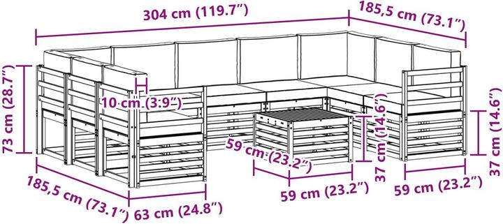 Produktbild vidaXL Outdoor-Sofa