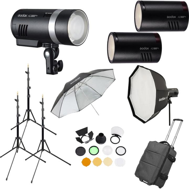 Produktbild Godox AD300Pro & AD100Pro 3 heads Kit (Set, 300 Ws)