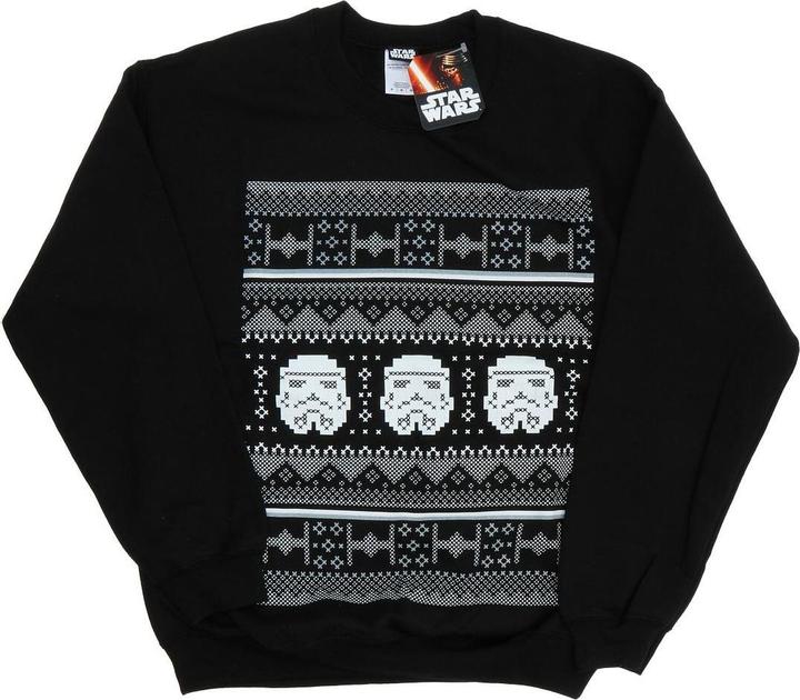 Produktbild Star Wars Stormtrooper Helmet Christmas Fair Isle Sweatshirt (L)