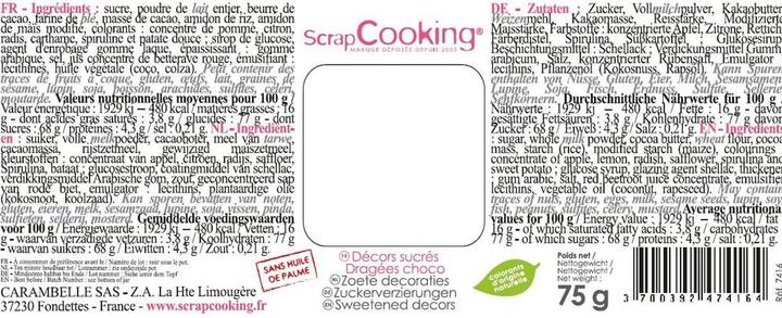 Actual product image ScrapCooking Chocolate decorations coloured 75g (1 pcs.)