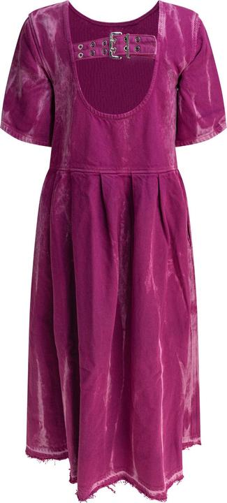 Actual product image GANNI Denim midi dress with open back (34)