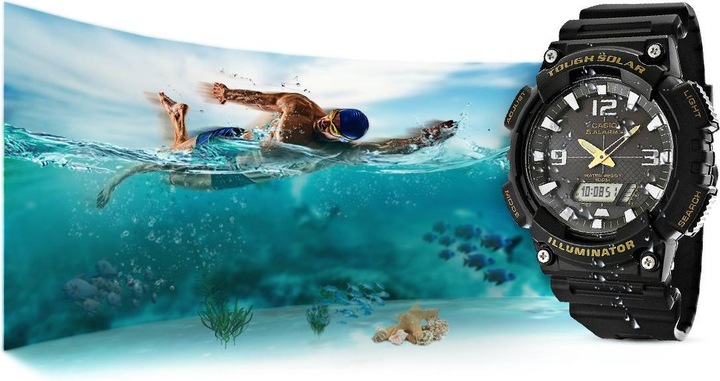 Actual product image Casio SOLAR AQ-S810W-1BVDF Herrenuhr