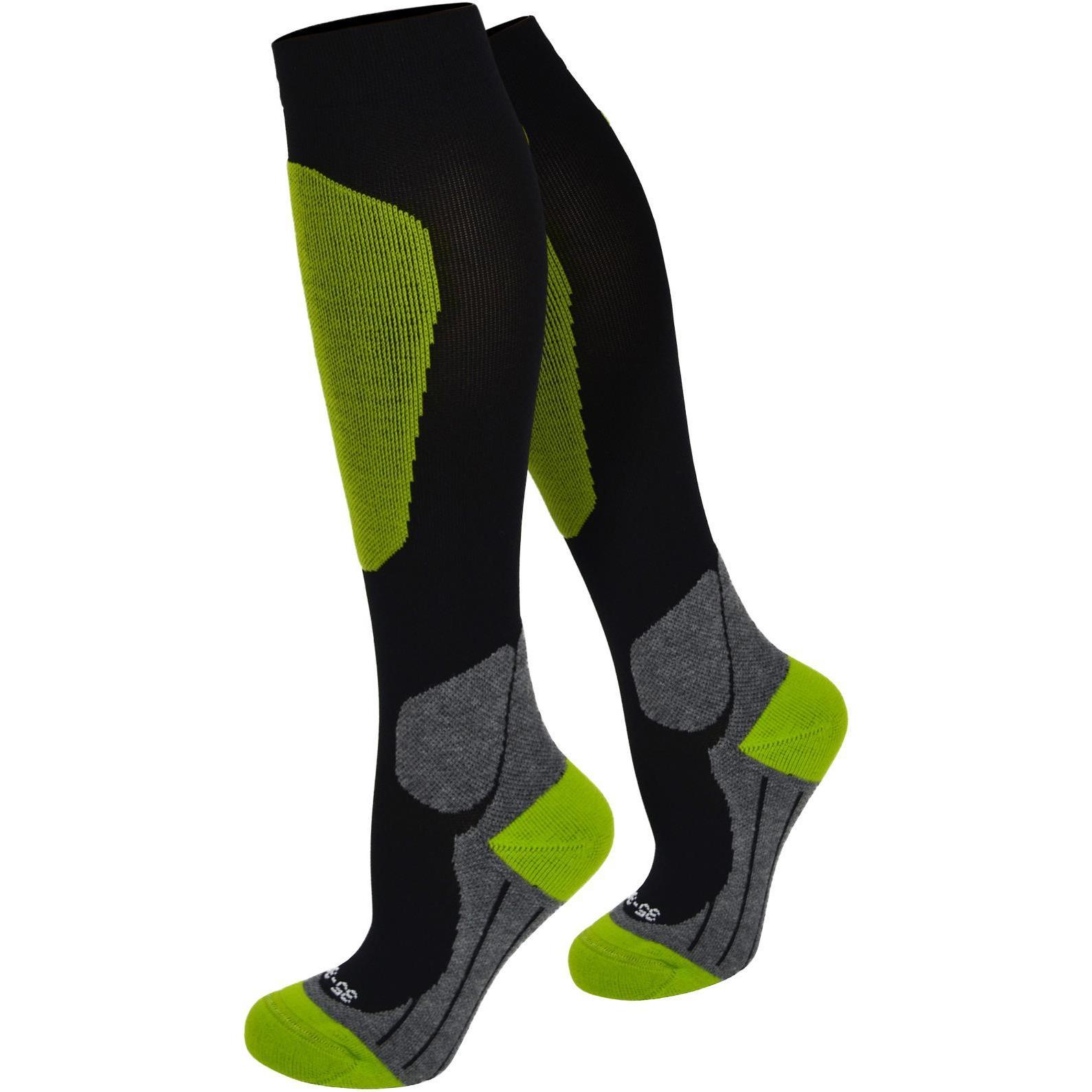 Normani, Herren, Socken, Sport-Kompressionskniestrümpfe, Schwarz, (Einzelpack, 39 - 42)