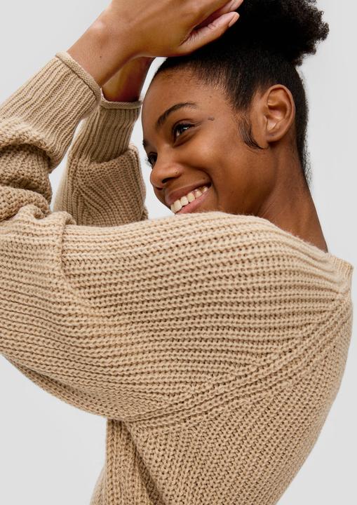 Actual product image s.Oliver Strickpullover Strickpullover mit Ripp-Elementen (S)