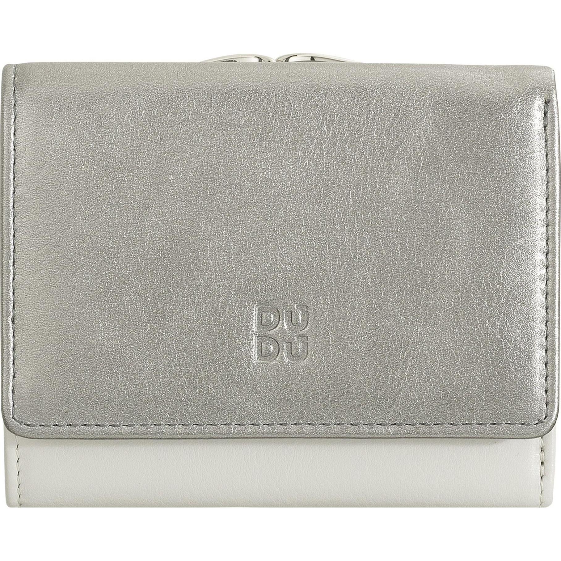 Thumbnail - Dudu, Damen, Portemonnaie, Corsica Geldbörse RFID Schutz Leder 11 cm, Silber
