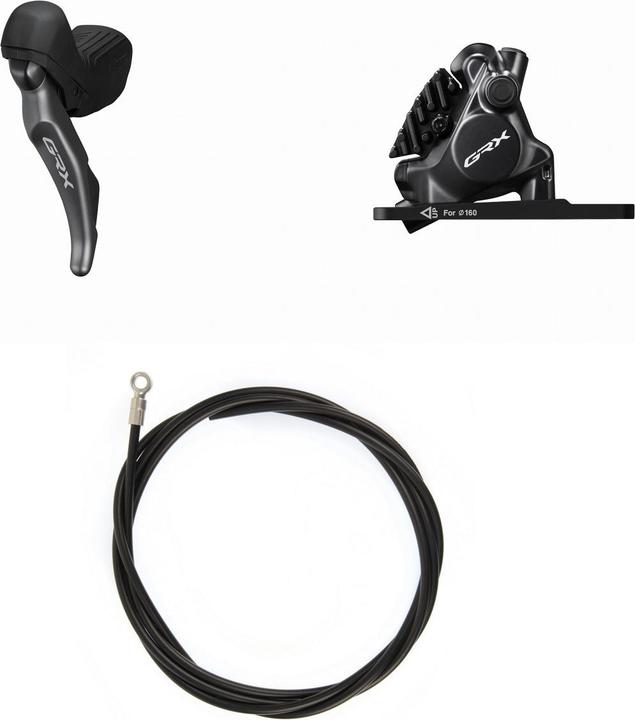 Actual product image Shimano disc brake set GRX BR-RX820 with ST-RX820 rear (Rear wheel brake, Brake kit, 2)