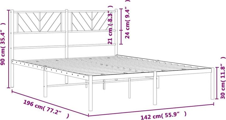 Image du produit vidaXL Metall Bettgestell (183 x 213 cm)