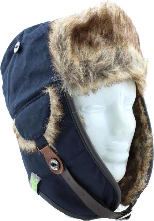 Gio-Goi Men's winter cap Trapper Hat Russian cap dark (One size)