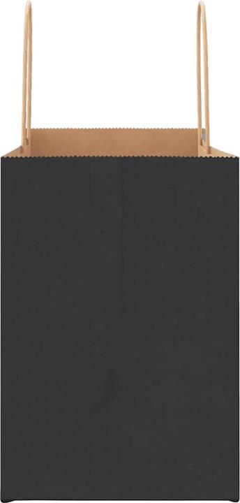 Produktbild VidaXL Kraftpapiertüten 50 Stk. mit Henkel Schwarz 32x17x25 cm Papiertüte (Geschenktüte, 50 x)