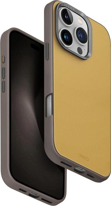 Actual product image Uniq Lyden DS iPhone 16 Pro Max 6.9" Magclick Charging case yellow-gray/yellow-gray (Apple iPhone 16 Pro Max)