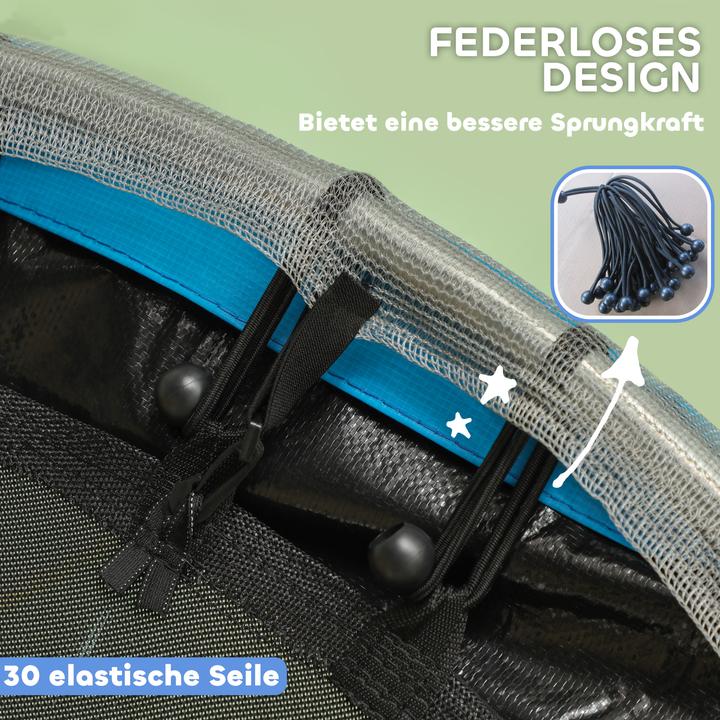 Image du produit Aiyaplay Kinder Trampolin Stahl, Kunststoff Blau+Gelb (140 cm)