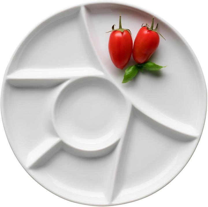 Mäser Fondue-Teller rund 2 Stück, Weiss