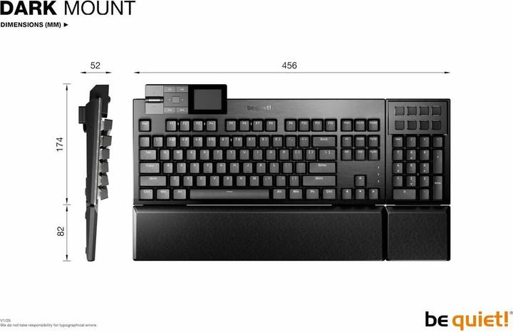 Actual product image be quiet! Klawiatura BEQUIET! DARK MOUNT SILENT LINEAR (US, Cable)