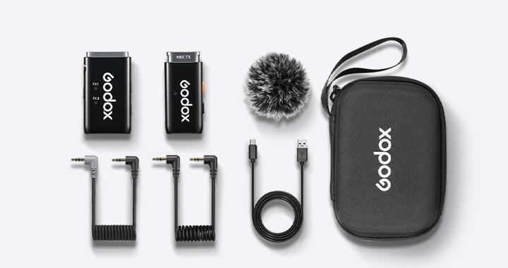 Actual product image Godox 2.4GHz Wireless Microphone System 1 x Transmitter, 1 x Receiver