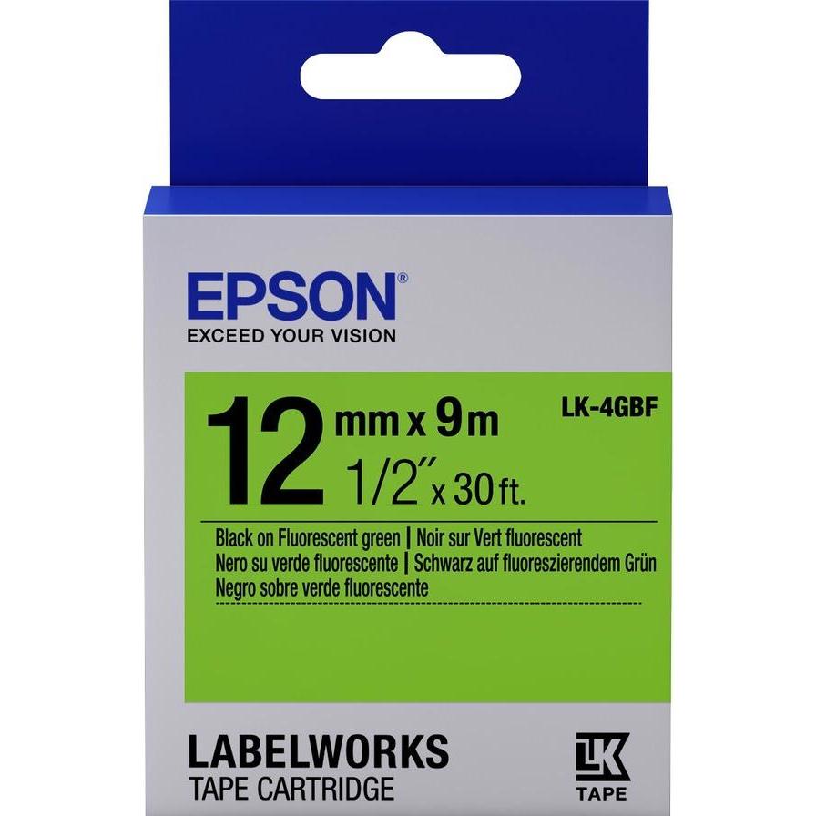 Epson, Beschriftungsband, Etikettenkassette Lk-4gbf (1.20 cm, Schwarz)