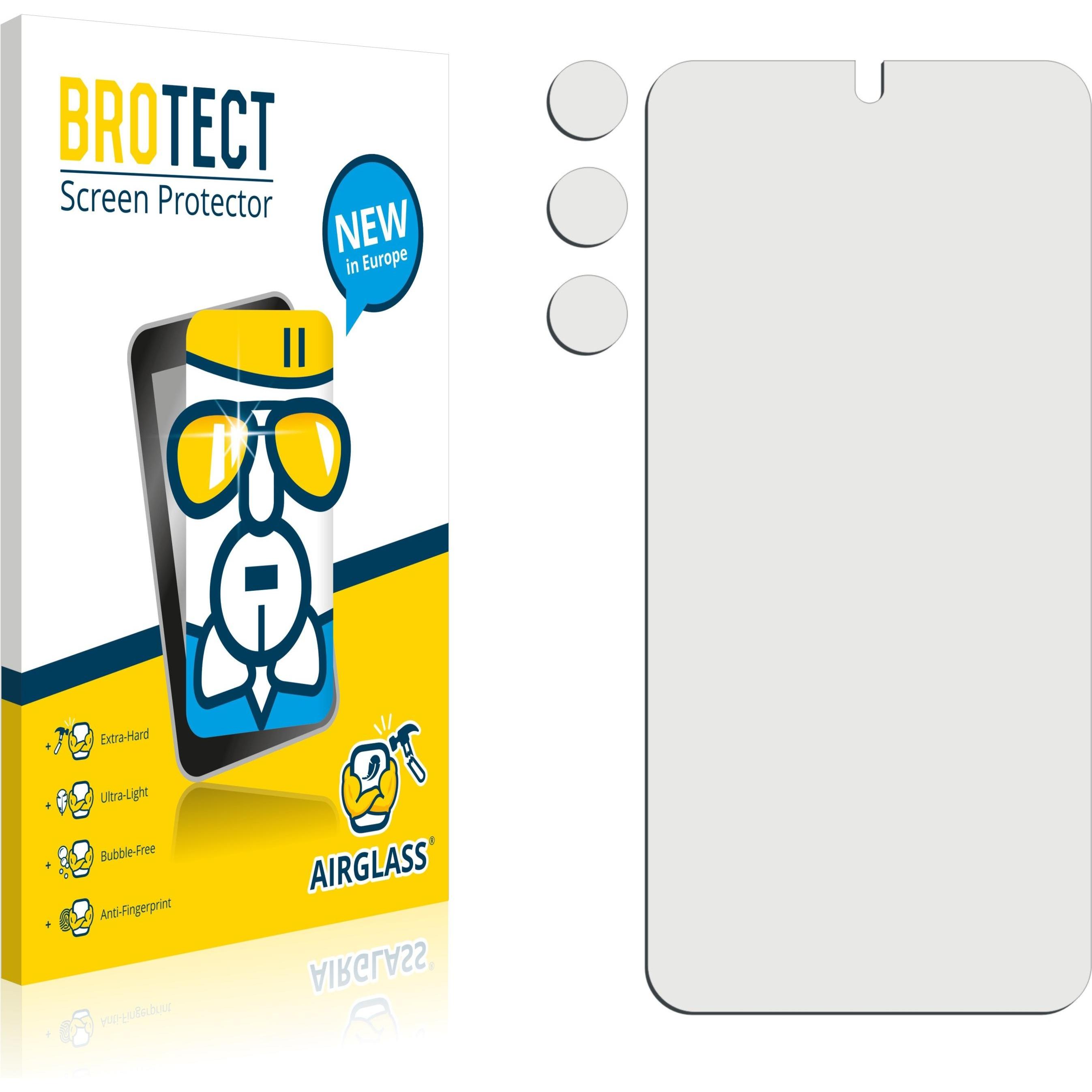 BROTECT AirGlass Panzerglasfolie (1 Stück, Samsung Galaxy S23), Smartphone Schutzfolie, Transparent