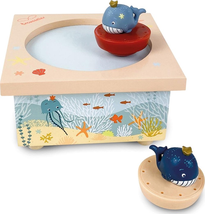 Actual product image Trousselier Music box with dancing whales, magnetic