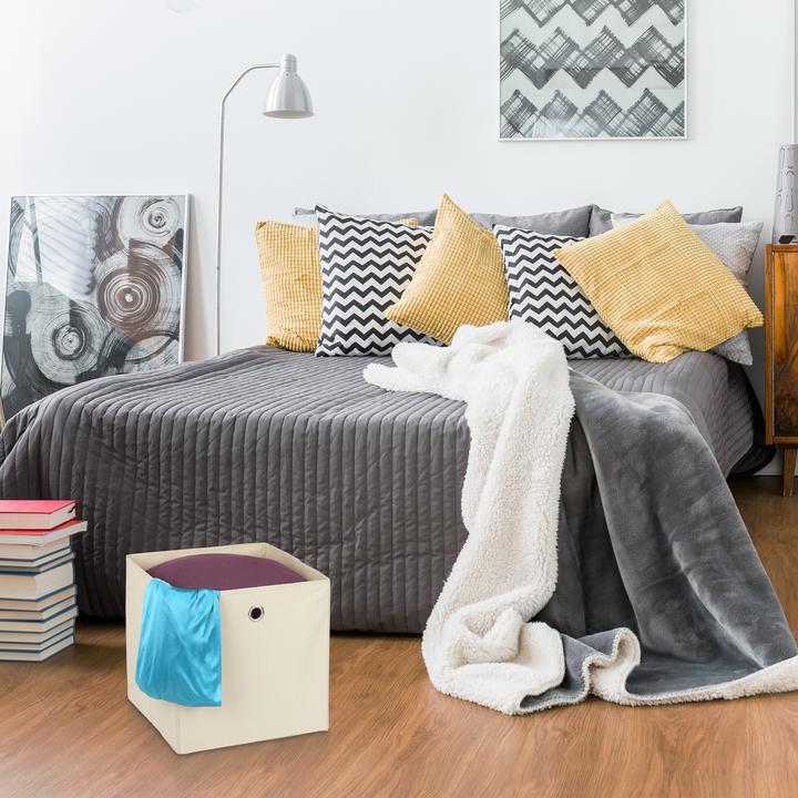 Image du produit Relaxdays Lot de 2 boîtes de rangement (30 cm, 9 l, 2x)