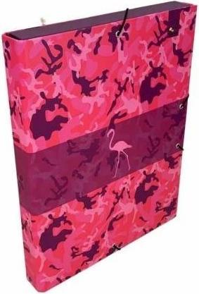 Produktbild BEE Ordnerbox A4 für Gummiband Camouflage Pink (A4, 1x)