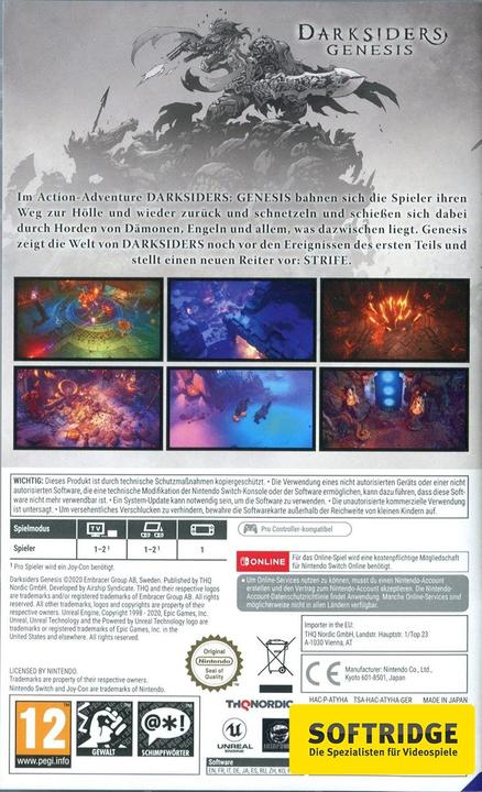 Actual product image THQ Darksider's genesis (Switch, Multilingual)