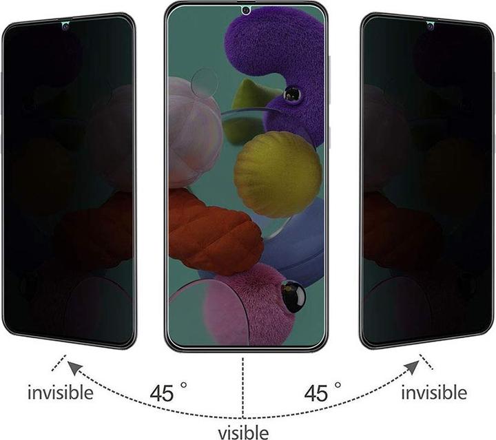 Actual product image PhoneLook 3D Privacy Anti-Spy Tempered Glass Bildschirm Schutzglas mit schwarzen Rändern (1 pcs., Samsung Galaxy S25+)