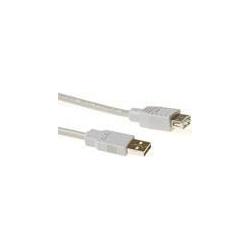Thumbnail - ACT SB2199 1m USB A USB A Männlich Weiblich Elfenbein USB Kabel (1 m, USB 2.0), USB Kabel