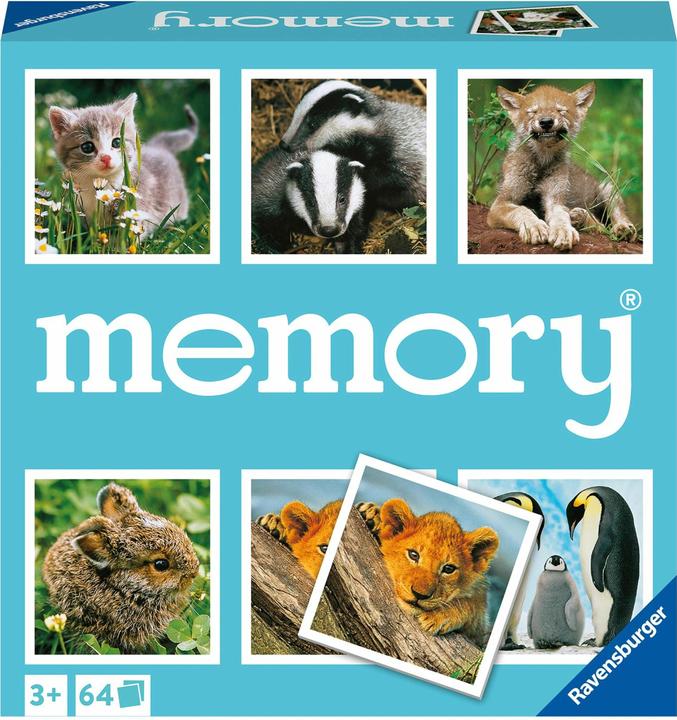 Ravensburger Memory Tierkinder (Deutsch, Französisch, Englisch, Italienisch, Portugiesisch, Niederländisch, Norwegisch)