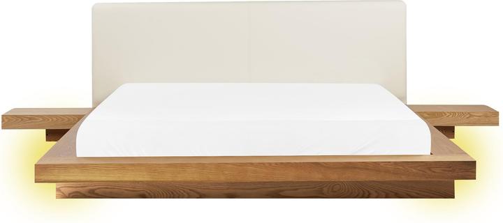 Bianco, Paralume in legno chiaro