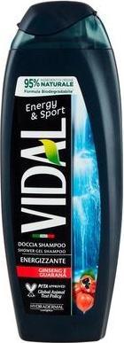 Vidal Energy & Sport Duschgel Energizing with Ginseng and Guarana 250ml 8.4 Fl Oz Italian Import