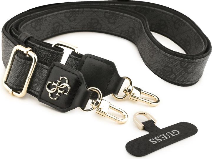 Actual product image Guess Crossbody Strap PU 4G Metal Logo - black