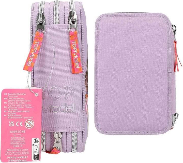 Image du produit Depesche TOPModel 3-Fach Federtasche JOY inkl. Stifte