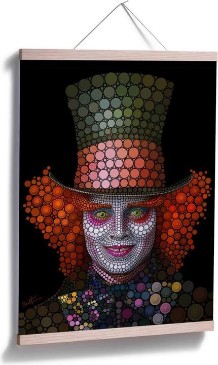 Produktbild Trenddeko Ben Heine - Circlism: Johnny Depp der Hutmacher (30 x 40 cm)