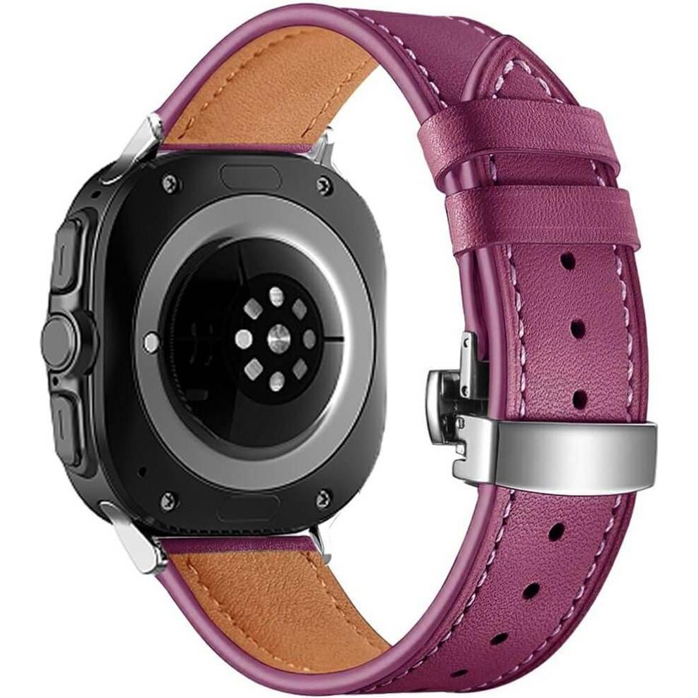 Thumbnail - Cover-Discount Galaxy Watch Ultra (47mm) - Lederarmband Ersatz mit Butterfly Verschluss (Leder, Galaxy Watch Ultra), Uhr...