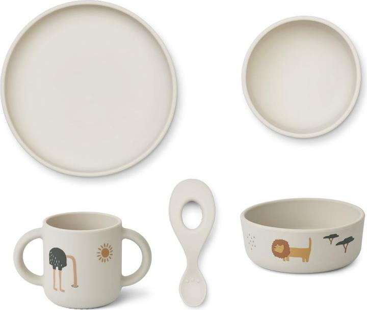 Actual product image Liewood Vivi Safari Sandy Mix Tableware Set