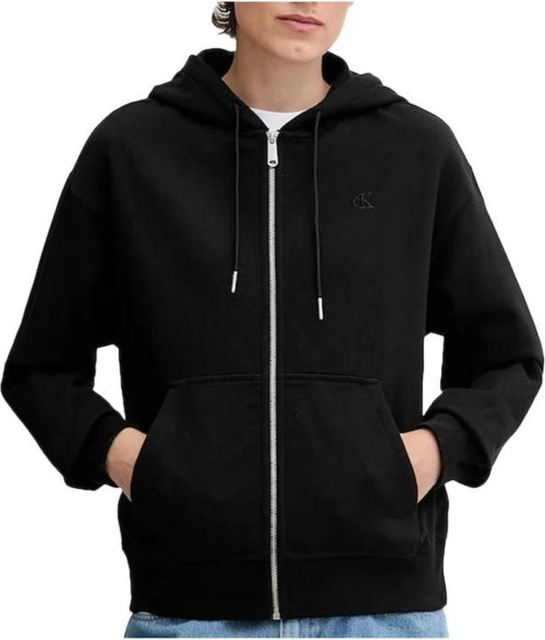 Image du produit Calvin Klein Sweat à capuche avec fermeture éclair logo archive en molleton français (M)