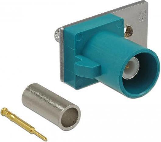 Actual product image Delock FAKRA Z plug spring pin for crimping 1 prepunched hole (Cable)