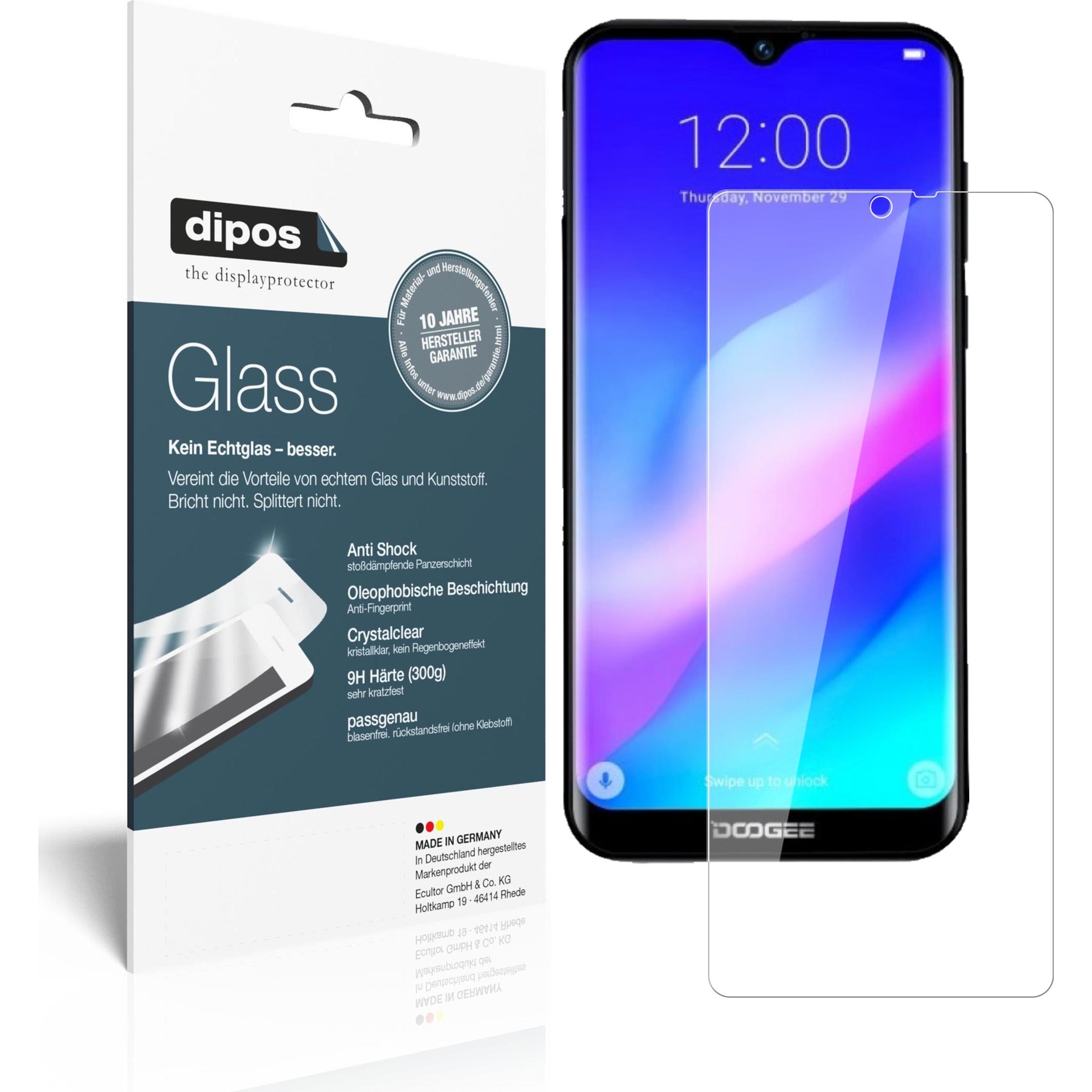 Dipos Displayschutz Anti-Shock (2 Stück, Doogee Y8 Plus), Smartphone Schutzfolie, Transparent