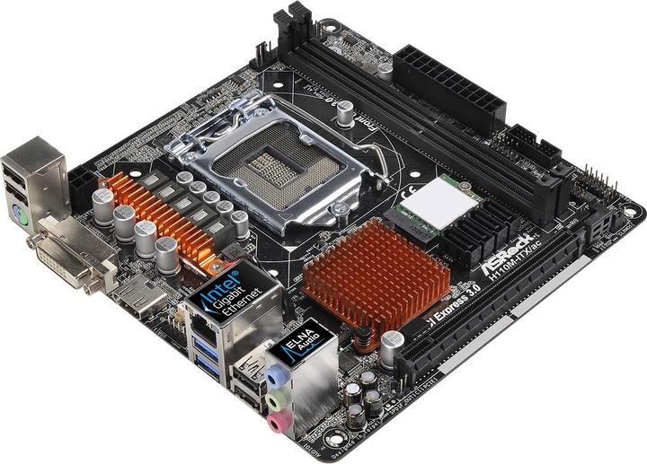 Actual product image AsRock H110M-ITX/ac (LGA 1151, Intel H110, Mini-ITX)