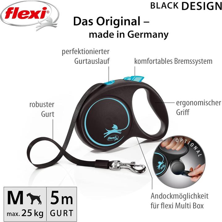 Actual product image Flexi Black Design belt (M, Dog, Walks)