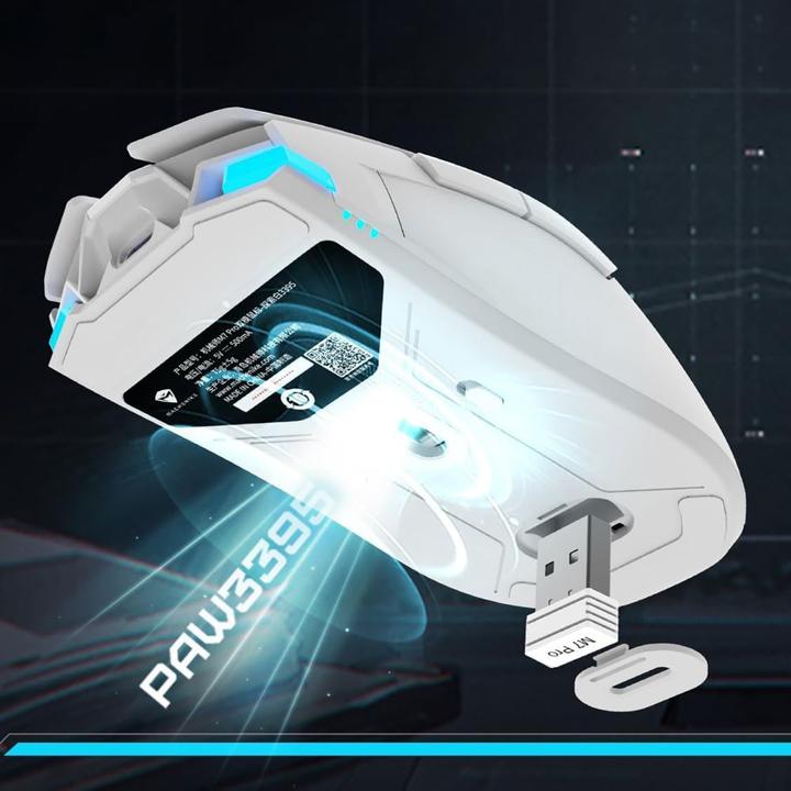 Actual product image Machenike M7 Pro Kabellose Gaming-Maus - Weiss (Cable, Wireless)