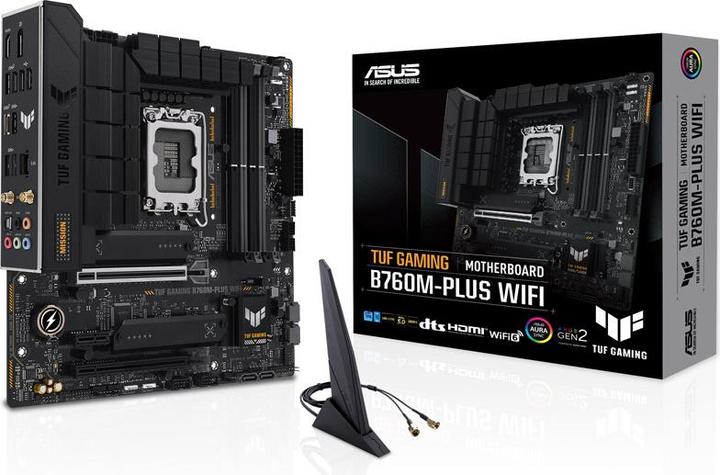 Actual product image ASUS TUF GAMING B760M-PLUS WIFI (LGA 1700, Intel B760, mATX)