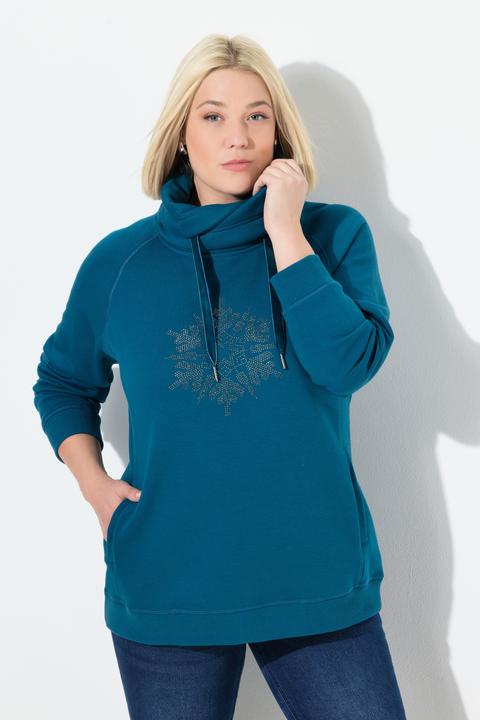 Produktbild Ulla Popken Sweatshirt, Schneeflocke, Stehkragen, Langarm (42)