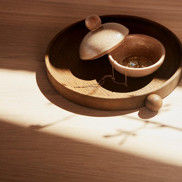 Actual product image OYOY Living Serving tray Inka ø30 x 4.7 cm, Dark brown